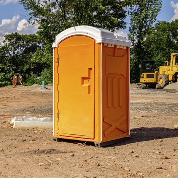 what is the expected delivery and pickup timeframe for the portable restrooms in Alba